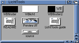 Screenshot of LichTools Amiga folder.